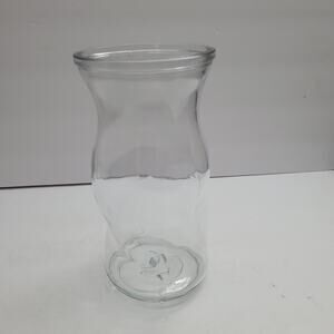 Elegant Clear Glass Vase - 8" x 4" - Home Decor